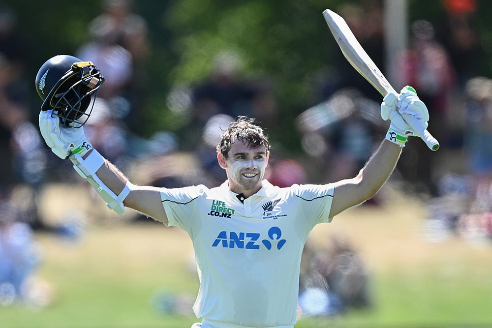 New Zealand vs West Indies 1st test cricket day 3 photo-Tom Latham