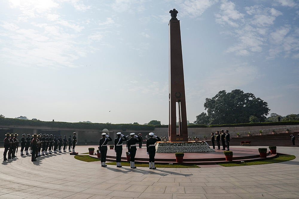 Navy Day in Delhi-CDS General Anil Chauhan, Lt Gen Pushpendra Singh