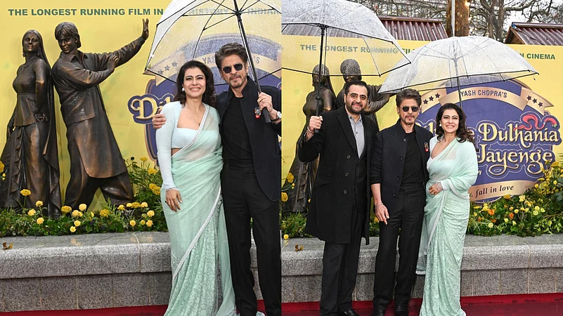 Shah Rukh Khan and Kajol DDLJ bronze statue at London’s iconic Leicester Square