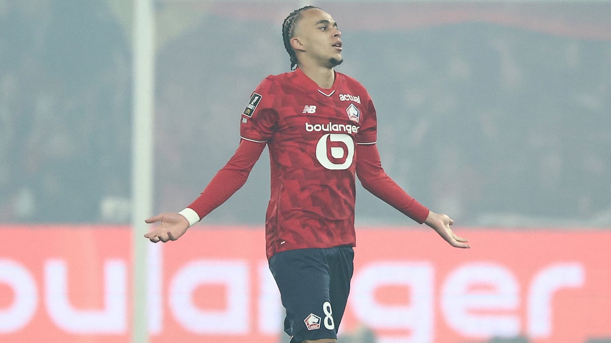 Ethan Mbappe celebrates his goal against Marseille