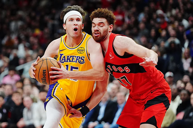 NBA Basketball Game: Toronto Raptors Vs Los Angeles Lakers
