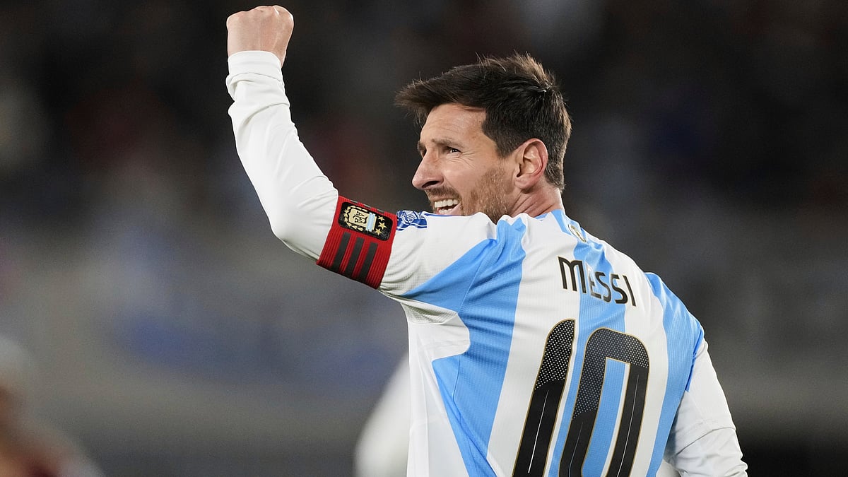 File photo of Argentina's Lionel Messi celebrating scoring his side's third goal against Venezuela during a FIFA World Cup 2026 qualifying match at the Monumental stadium in Buenos Aires, on Thursday, September 4, 2025. - | Photo: AP/Gustavo Garello