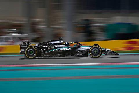 Williams driver Carlos Sainz of Spain steers his car during the second practice ahead of the Formula One Abu Dhabi Grand Prix at the Yas Marina Circuit in Abu Dhabi, UAE.