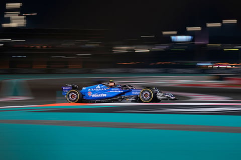 Williams driver Carlos Sainz of Spain steers his car during the second practice ahead of the Formula One Abu Dhabi Grand Prix at the Yas Marina Circuit in Abu Dhabi, UAE.