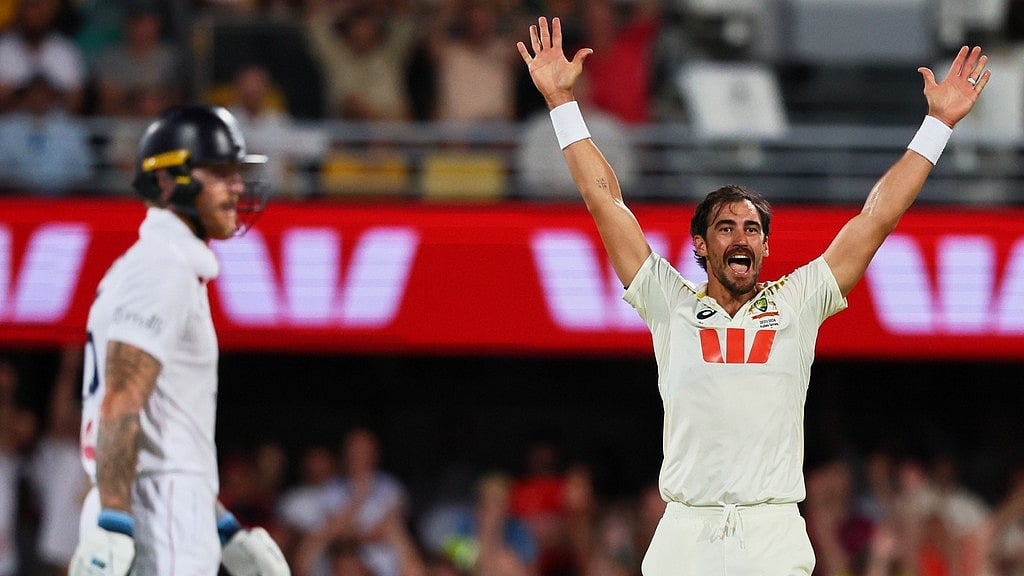 AP : AUS Vs ENG Highlights, 2nd Ashes Test Day 3: Australia's Mitchell Starc appeals unsuccessfully for the wicket of England's captain Ben Stokes in Brisbane.