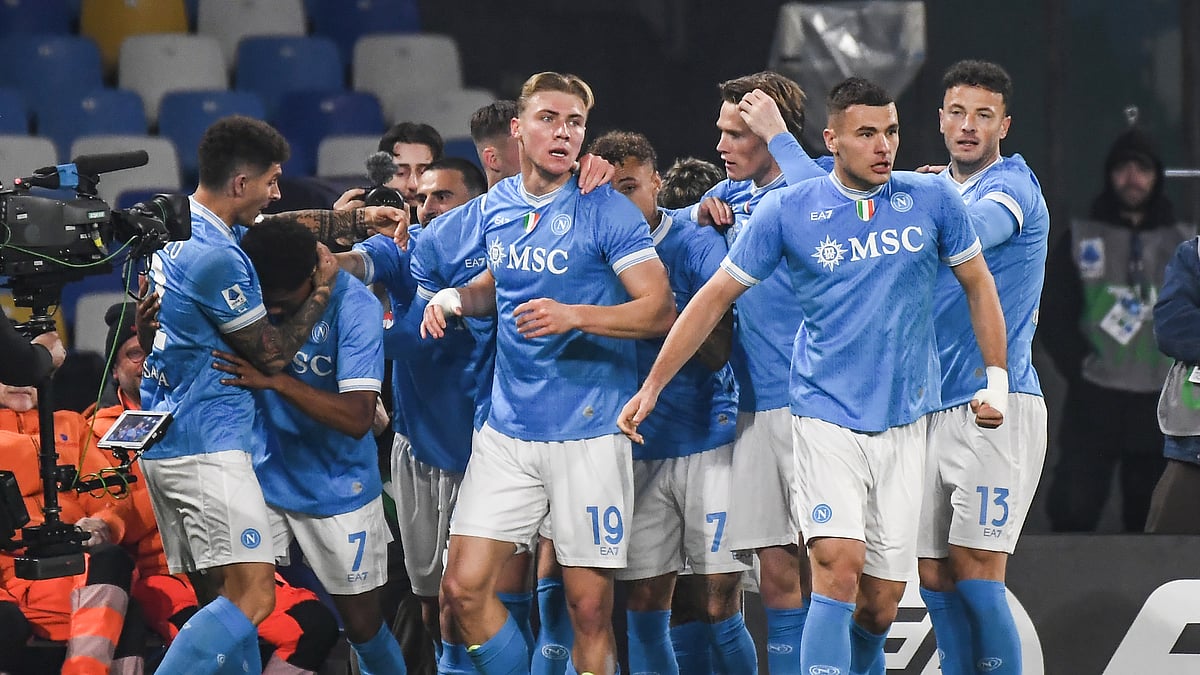 Rasmus Hojlund celebrates his goal against Juventus