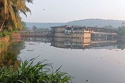 The charred nightclub after a fire broke out due to a cylinder blast, in North Goa. At least 23 people were killed in the incident, according to officials.