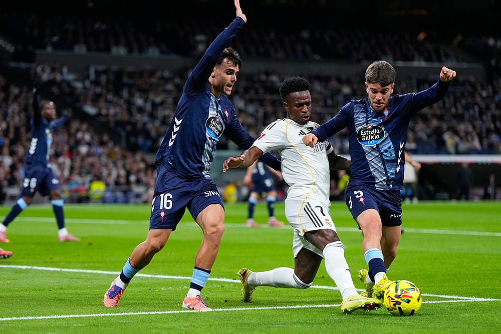 Real Madrid vs Celta Vigo La liga soccer match-Vinícius Júnior