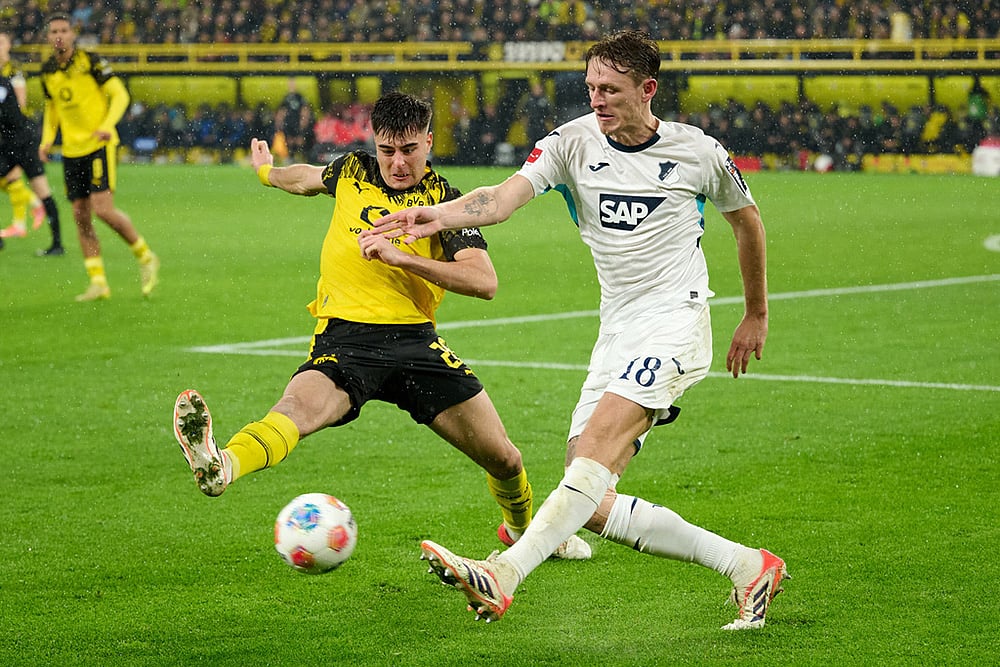 Borussia Dortmund Vs Hoffenheim Bundesliga 2025-26 match-Aaron Anselmino