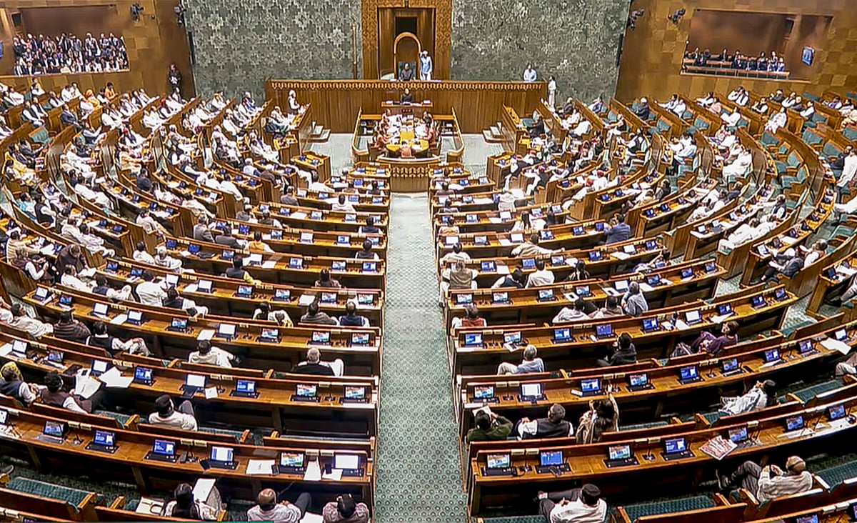 PTI : Members in the Lok Sabha during the Winter session of Parliament, in New Delhi, Monday, Dec. 8, 2025. 