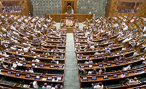 PTI : Members in the Lok Sabha during the Winter session of Parliament, in New Delhi, Monday, Dec. 8, 2025.