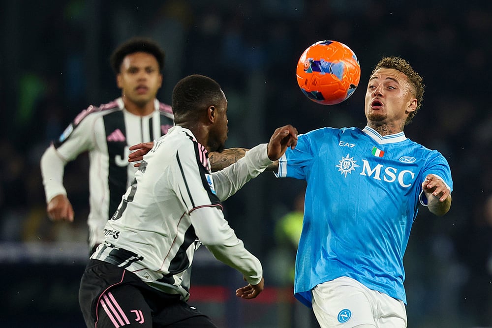 Napoli vs Juventus italian Serie A match-Napolis Noa Lang