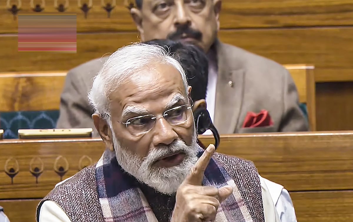 Prime Minister Narendra Modi speaks in the Lok Sabha  - PTI