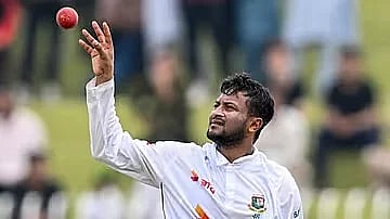 File : Shakib Al Hasan has not played international cricket since October 2024.