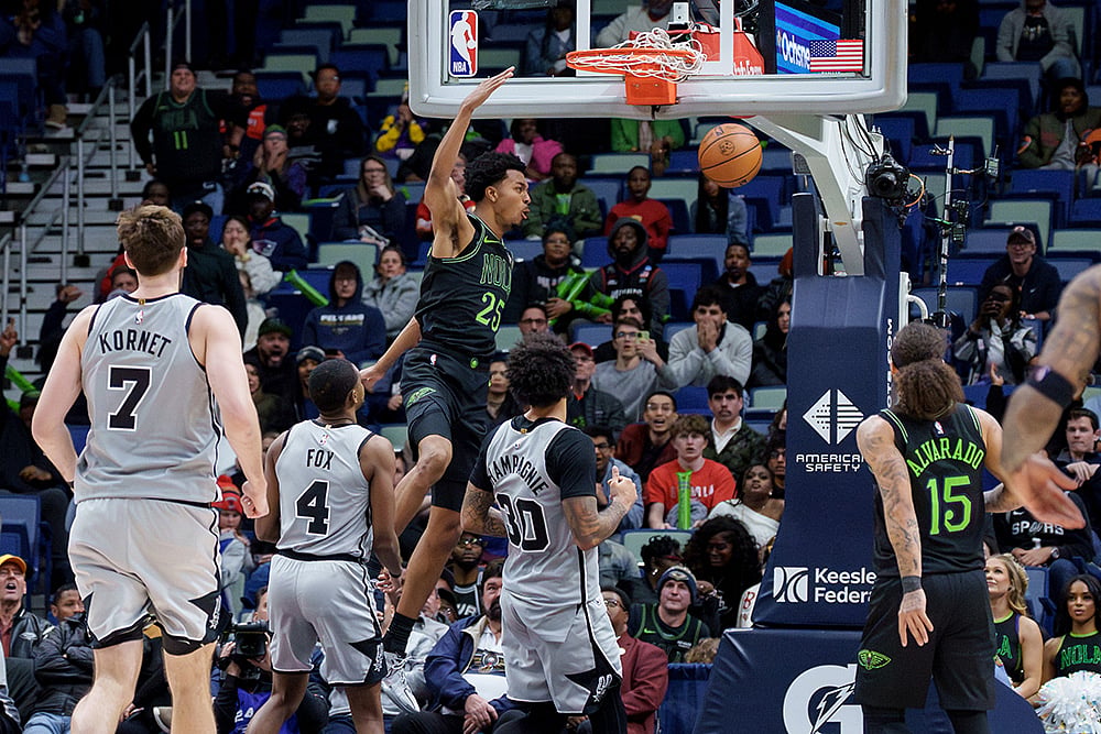 Spurs vs Pelicans NBA 2025 photo-Trey Murphy III
