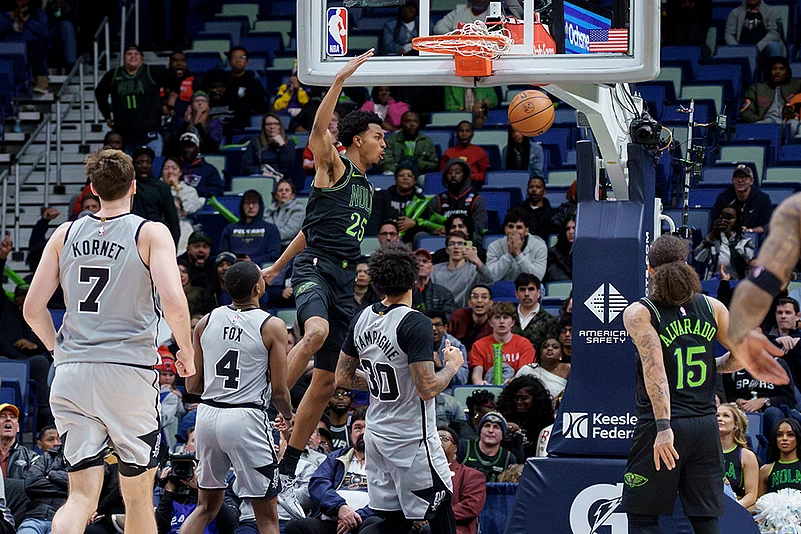 Spurs vs Pelicans NBA 2025 photo-Trey Murphy III