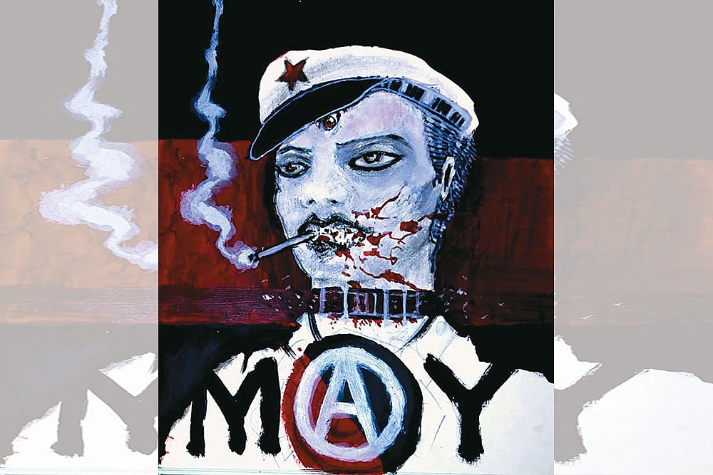 May: Artwork by Aranya  : Today’s politics has gone beyond the liberal dream of reconciliation. The divide is sharpening. The antagonism of today is clear. There are clear political questions raised in front of today’s youth and we have to make some choices.