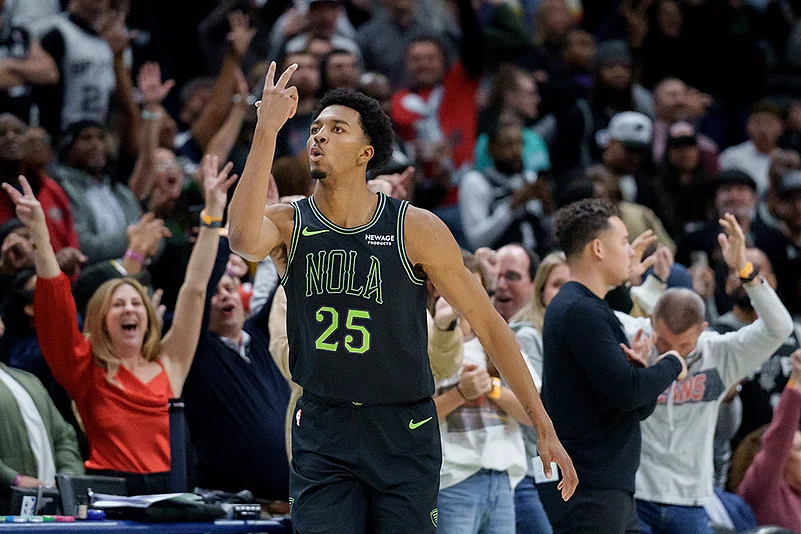 Spurs vs Pelicans NBA 2025 photo-Trey Murphy III