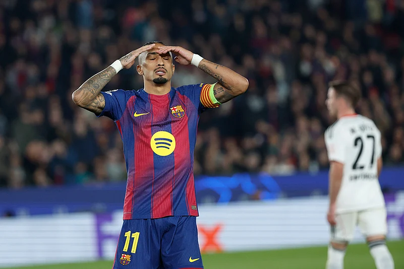 FC Barcelona vs Eintracht Frankfurt UCL 2025-26 match photo-Raphinha