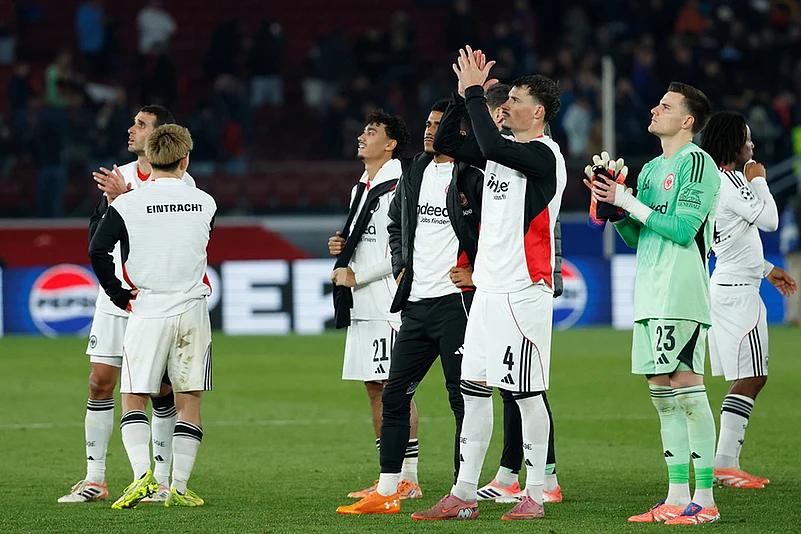 FC Barcelona vs Eintracht Frankfurt UCL 2025-26 match photo