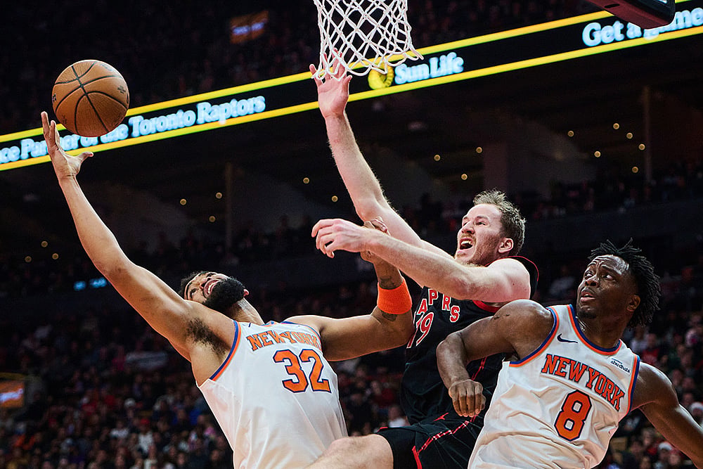 Toronto Raptors vs New York Knicks NBA Cup game-Jakob Poeltl