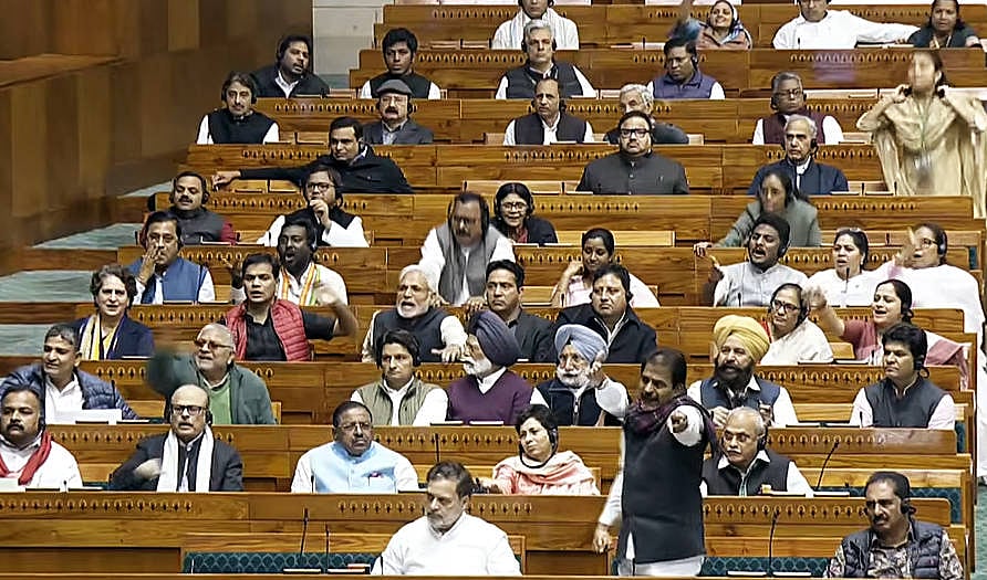 IMAGO / ANI News : Congress MP KC Venugopal speaks in Lok Sabha during the winter session of the Parliament, in New Delhi on Tuesday.