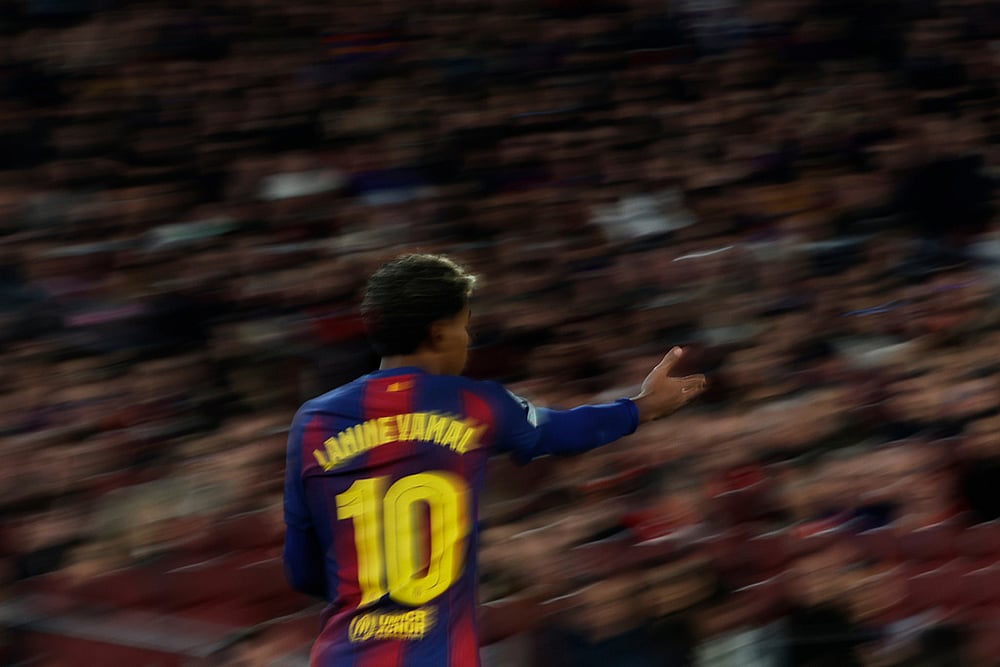 FC Barcelona vs Eintracht Frankfurt UCL 2025-26 match photo-Lamine Yamal