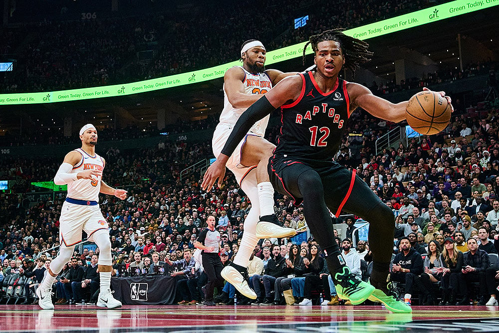 Toronto Raptors vs New York Knicks NBA Cup game-Collin Murray-Boyles