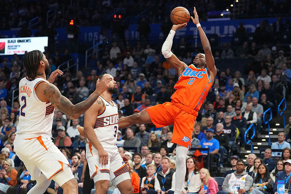 NBA: Oklahoma City Thunder vs Phoenix Suns Shai Gilgeous-Alexander