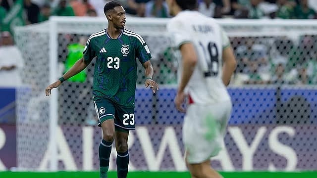 | Photo: Instagram/saudint : Saudi Arabia's Mohamed Kanno with the ball during the FIFA Arab Cup match against Palestine on December 11, 2025.