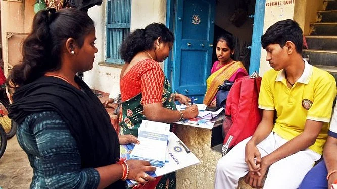 Officials gathering data for caste census