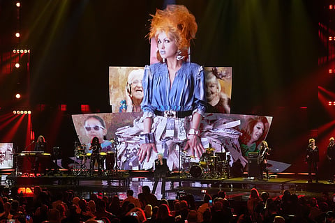 Cyndi Lauper performs during the 2025 Rock and Roll Hall of Fame Induction Ceremony at L.A. Live in Los Angeles, Nov. 8, 2025. 