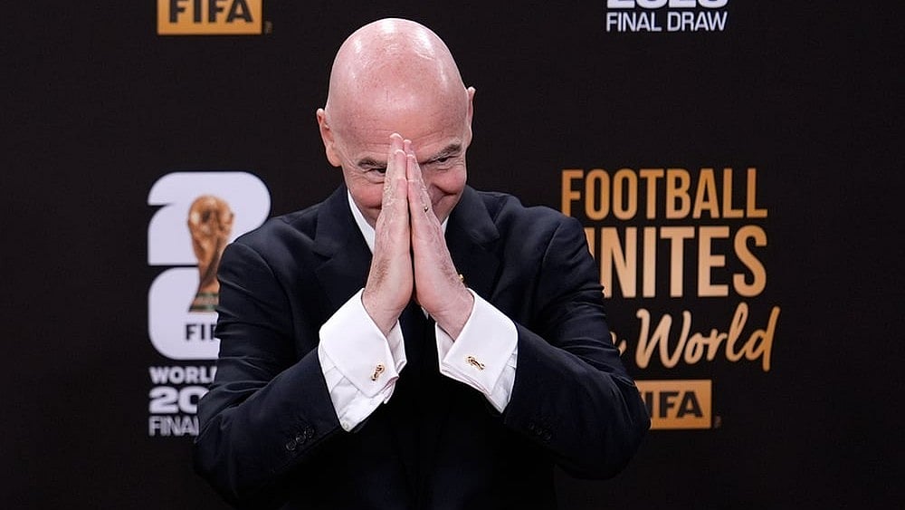 | Photo: AP/Julia Demaree Nikhinson : FIFA President Gianni Infantino arrives to attend the draw for the 2026 soccer World Cup at the Kennedy Center in Washington. 