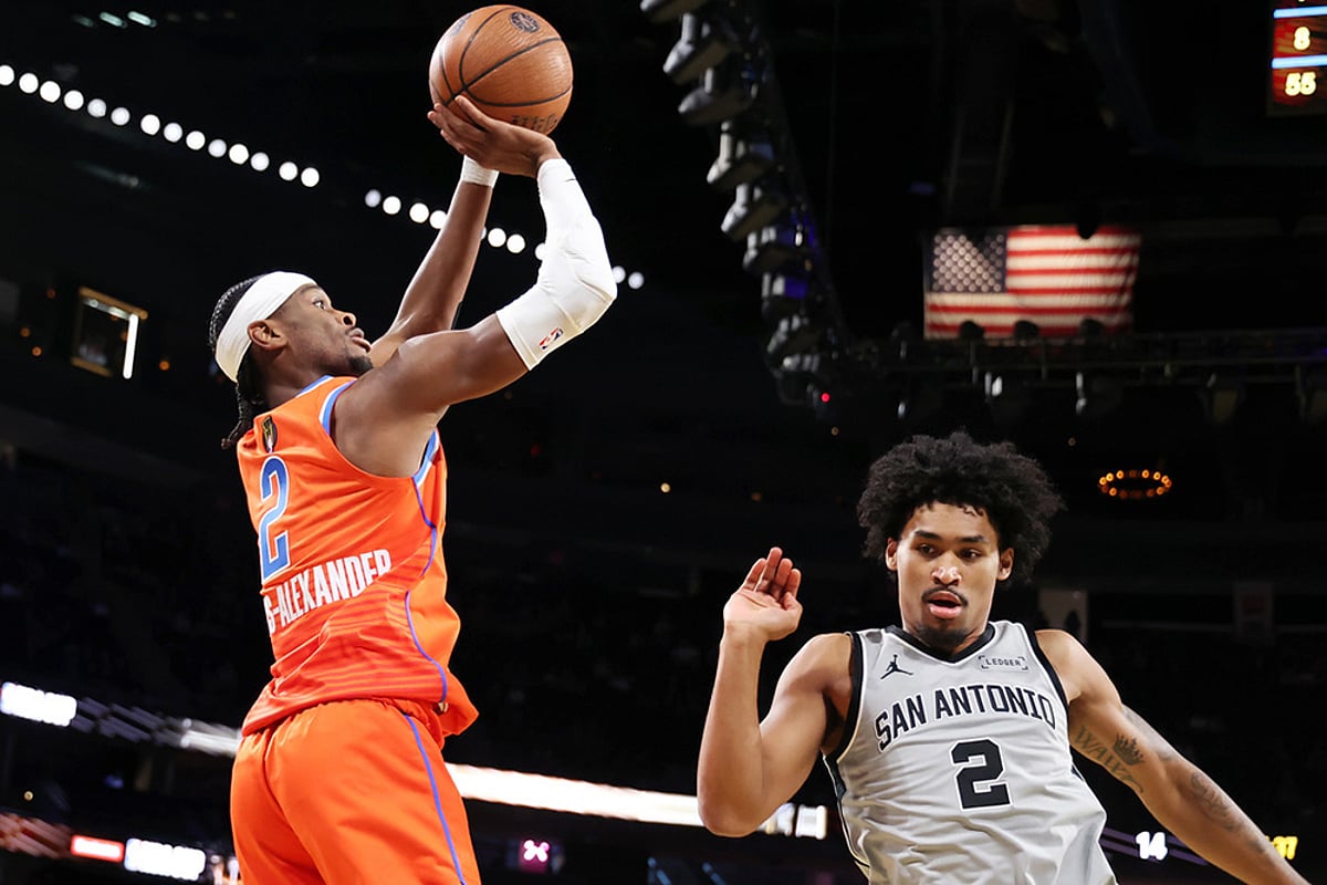 Oklahoma City Thunder Vs San Antonio Spurs NBA Cup semifinals-Shai Gilgeous-Alexander