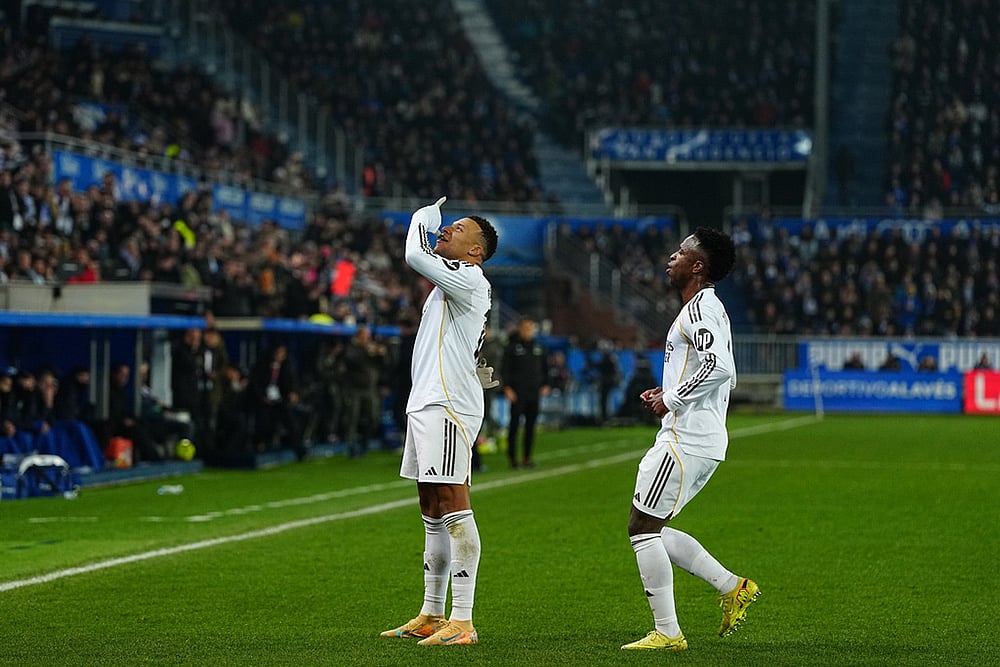 Alaves vs Real Madrid Spanish La Liga soccer match-Kylian Mbappe