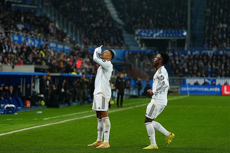 Alaves vs Real Madrid Spanish La Liga soccer match-Kylian Mbappe