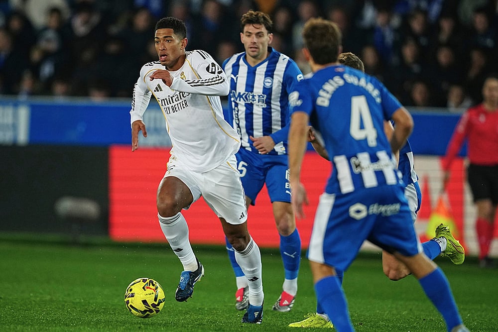 Alaves vs Real Madrid Spanish La Liga soccer match-Jude Bellingham