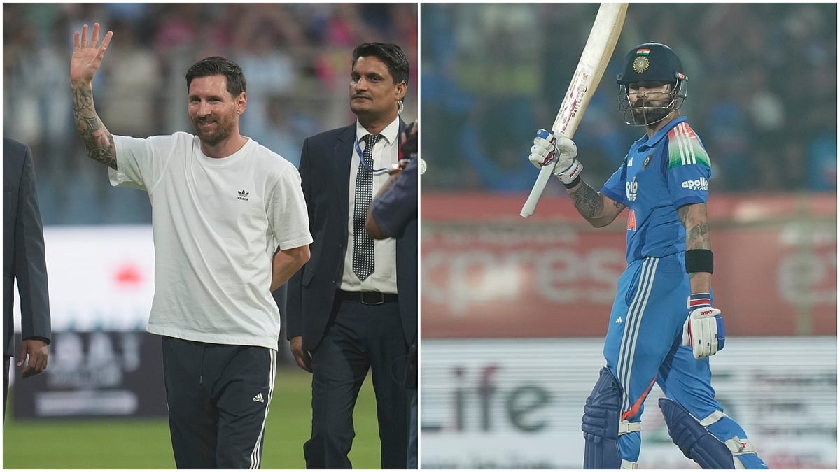 | Photos: AP : GOAT Tour Of India 2025: Will Virat Kohli Meet Lionel Messi In New Delhi? See Final Leg Details