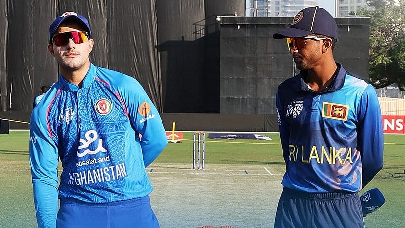 | Photo: X/ACCMedia1 : Sri Lanka defeat Afghanistan by 2 wickets in Match 7 of the ACC U19 Asia Cup match on December 15, 2025.