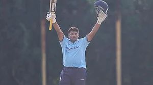 | Photo: Instagram/sarfarazkhan97 : Mumbai's Sarfaraz Khan during the Syed Mushtaq Ali Trophy match against Rajasthan on December 16, 2025.