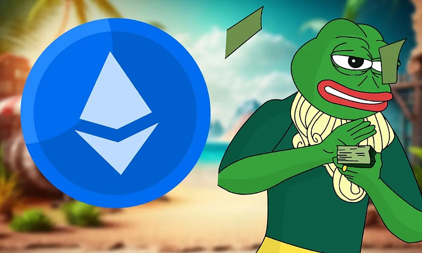 Ethereum and pepeto symbol