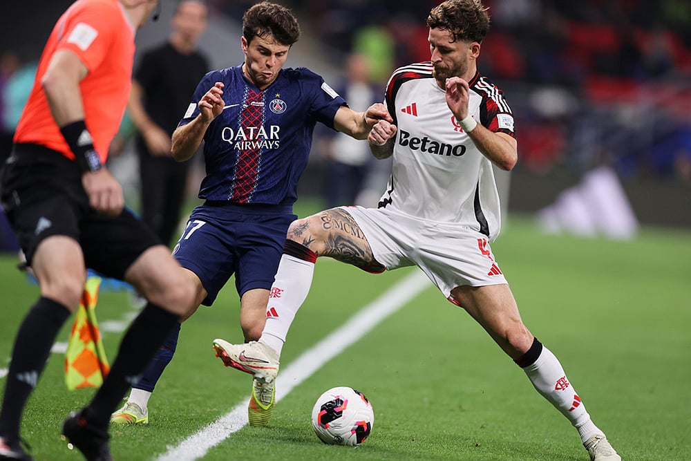 Flamengo Vs PSG Qatar Intercontinental Cup Soccer-Joao Neves