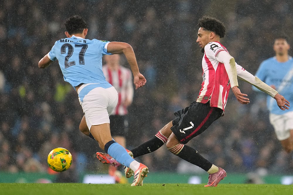 Manchester City vs Brentford EFL Cup Soccer-Matheus Nunes