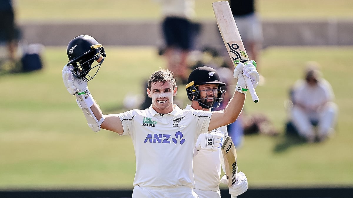 X/BLACKCAPS : Captain Tom Latham brings up his 15th Test Century