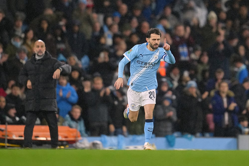 Manchester City vs Brentford EFL Cup Soccer-Bernardo Silva