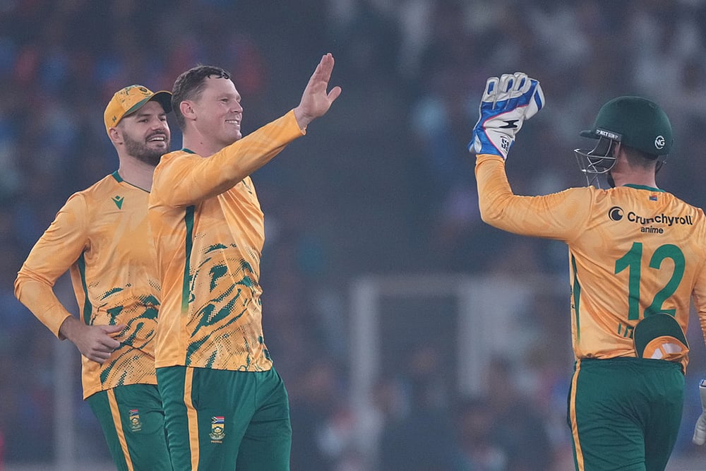 India vs South Africa 5th T20I Cricket in Ahmedabad-George Linde