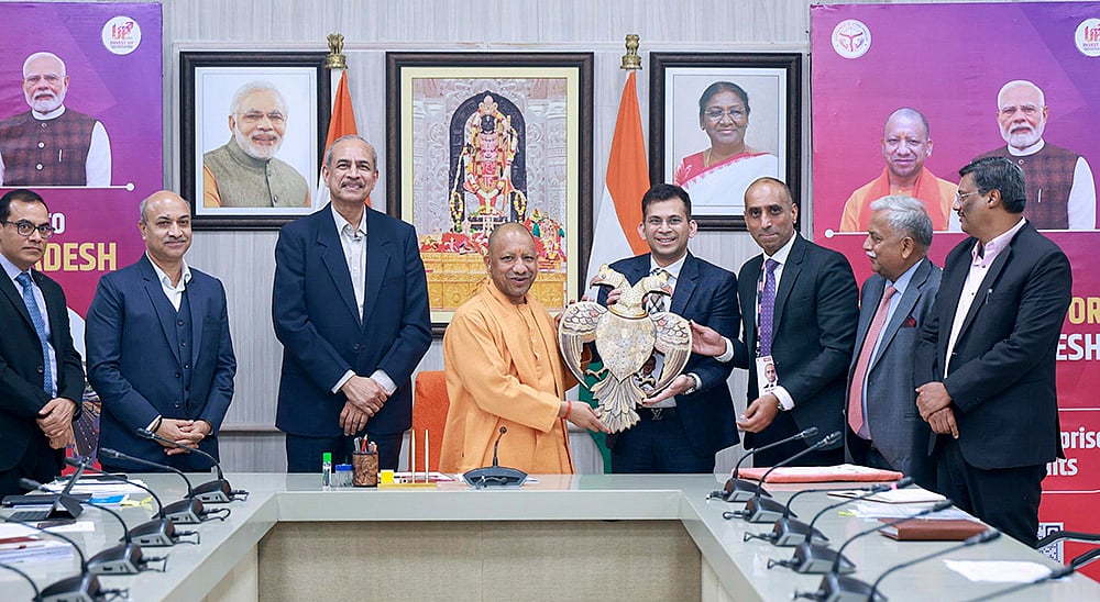 CM Yogi during a meeting