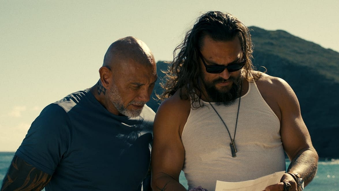 X/Amazon MGM Studios
 : Jason Momoa and Dave Bautista in The Wrecking Crew 