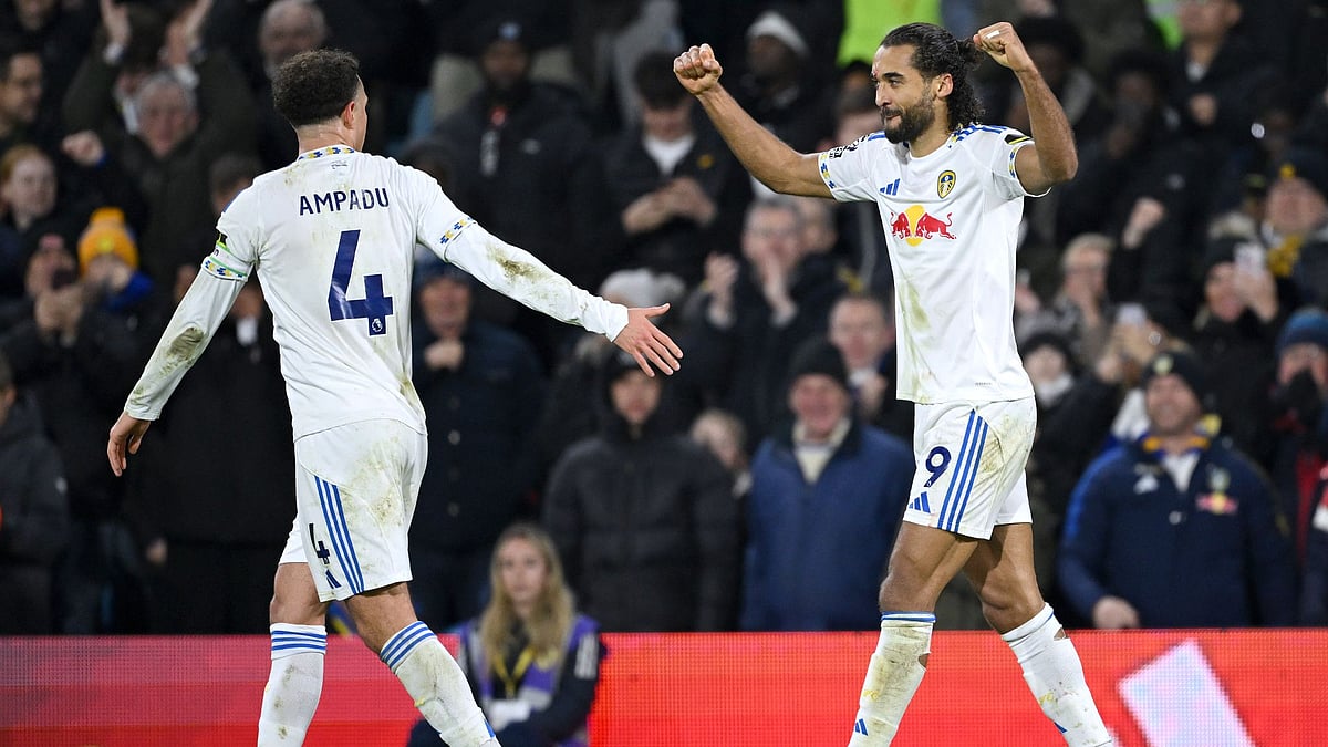 Calvert-Lewin (right) celebrates with Ampadu