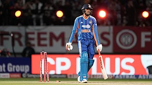| Photo: AP/Ashwini Bhatia : India's Shubman Gill walks off the field after bowled out by South Africa's Marco Jansen during the third T20 cricket match between India and South Africa in Dharamshala, India, Sunday, Dec. 14, 2025.